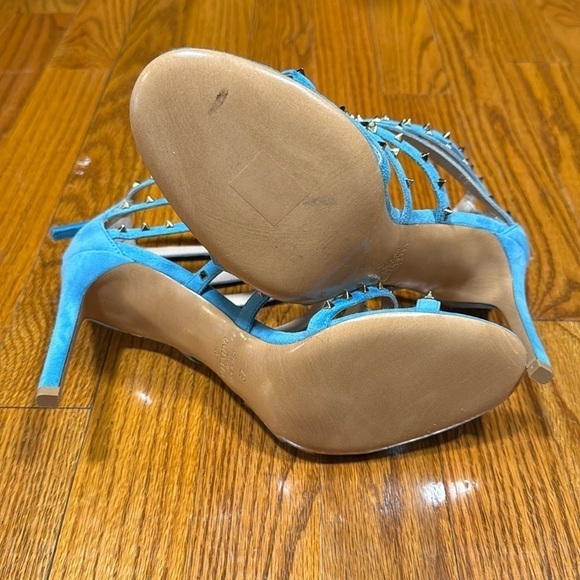 NEW - Valentino Blue Stud Heels - Picture 9 of 16